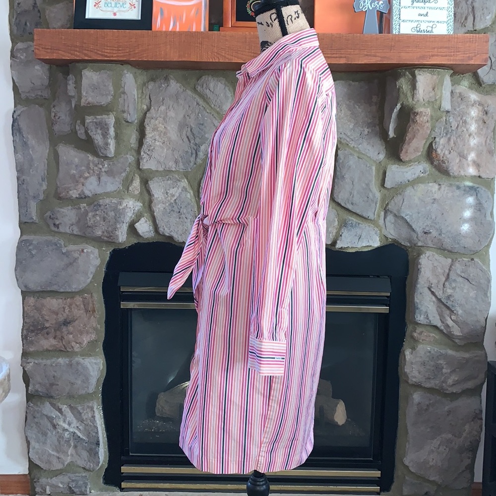 Calvin Klein 8 Shirt Dress. Striped - Picture 2 of 8